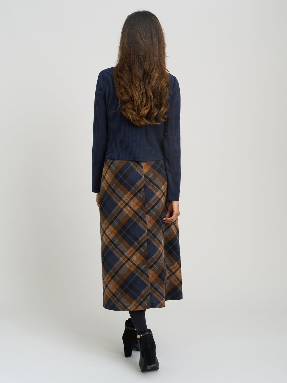 Janis Check Midi Dress