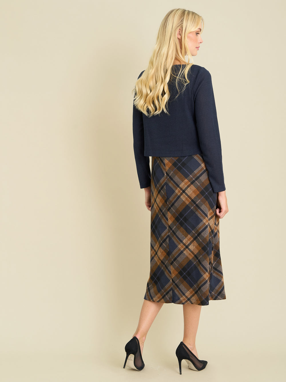 Janis Check Midi Dress