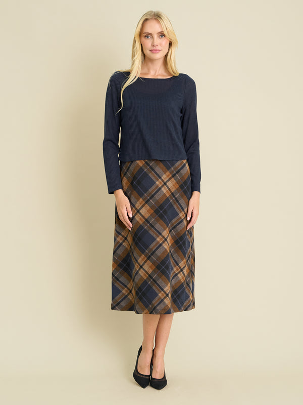 Janis Check Midi Dress