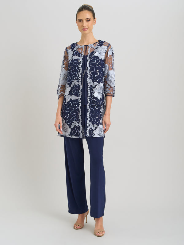 Jennie Embroidered Mesh Three Piece Set