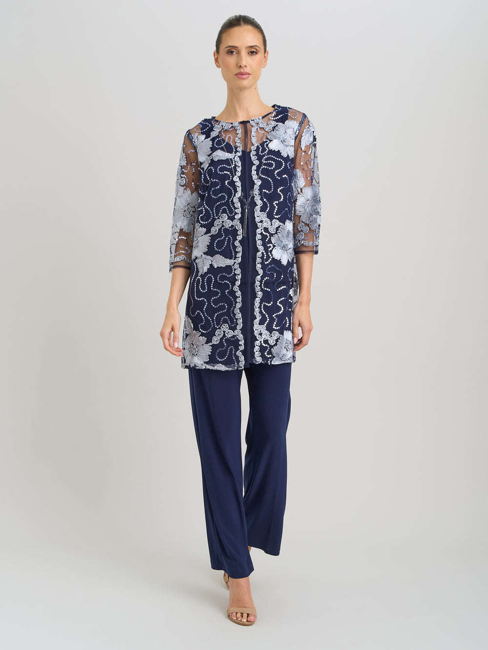 Jennie Embroidered Mesh Three Piece Set
