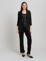 Jette Sequin Three Piece Trouser Suit