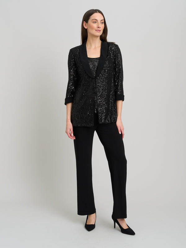 Jette Sequin Three Piece Trouser Suit