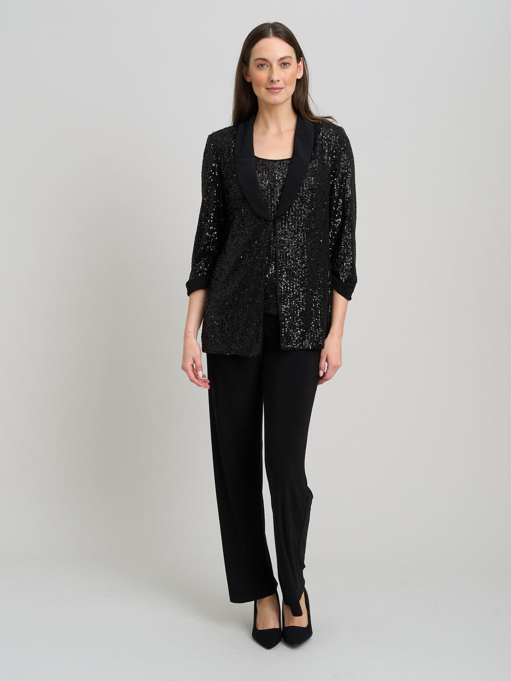 Jette Sequin Three Piece Trouser Suit