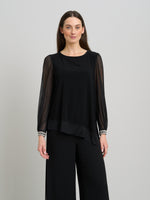 Jillian Sheer Sleeve Blouse