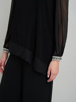 Jillian Sheer Sleeve Blouse