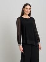 Jillian Sheer Sleeve Blouse