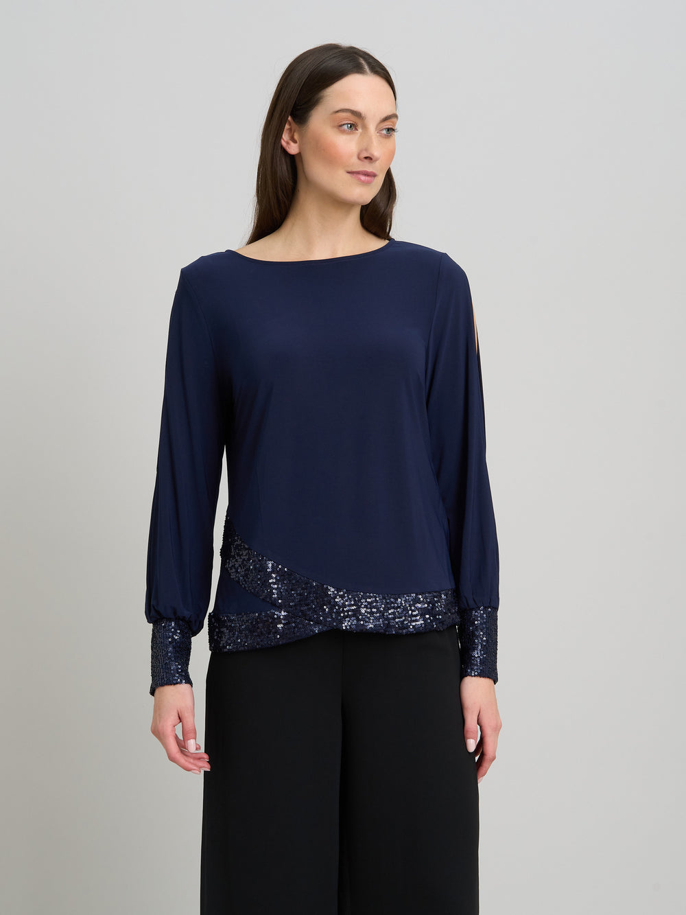 Joanie Sequin Trim Top