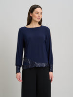 Joanie Sequin Trim Top