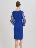 Lyndsey Floral Mesh Sleeve Dress