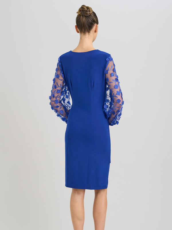 Lyndsey Floral Mesh Sleeve Dress