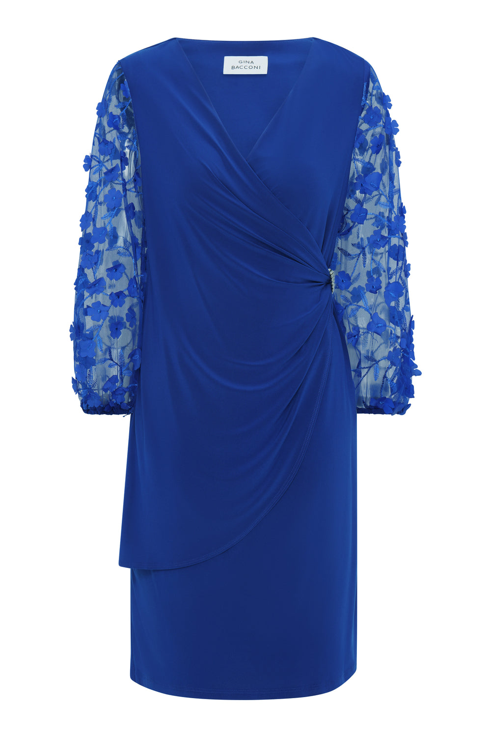 Lyndsey Floral Mesh Sleeve Dress