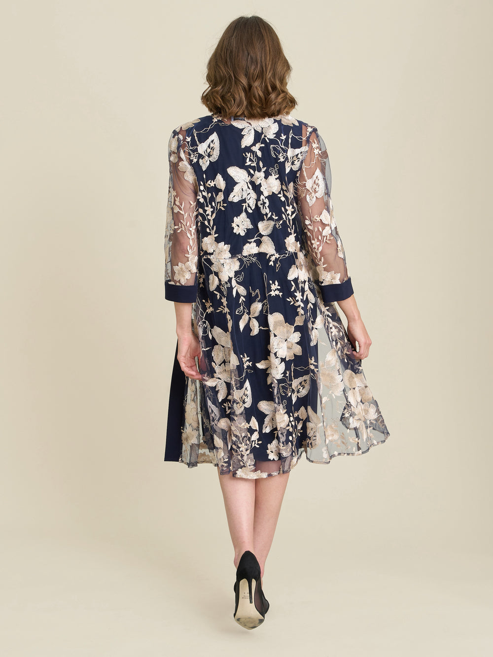 Macey Dress With Floral Sheer Jacket