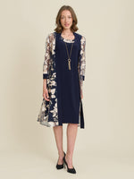 Macey Dress With Floral Sheer Jacket