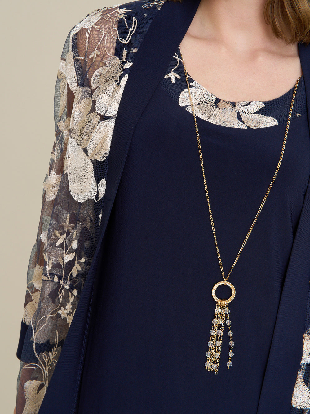 Macey Dress With Floral Sheer Jacket