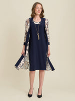 Macey Dress With Floral Sheer Jacket