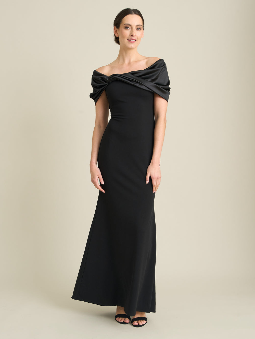 Robin Off Shoulder Draped Maxi Dress