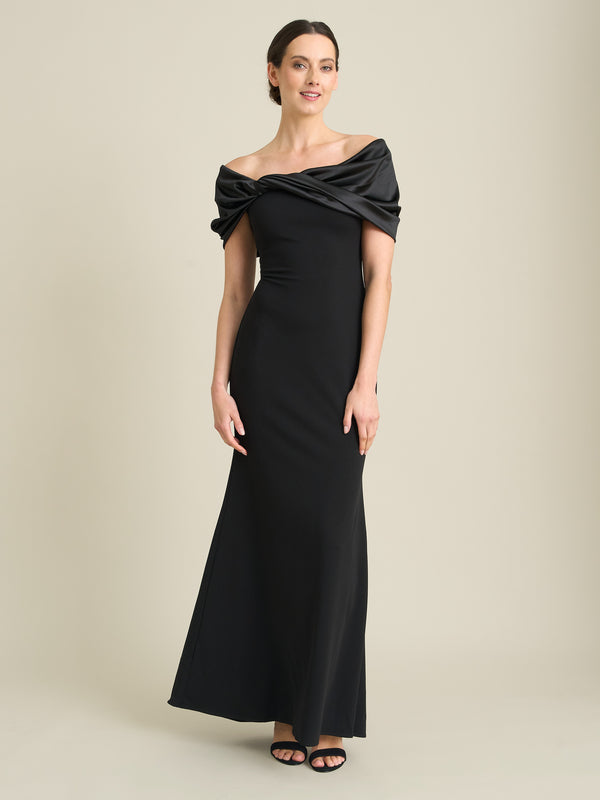 Robin Off Shoulder Draped Maxi Dress