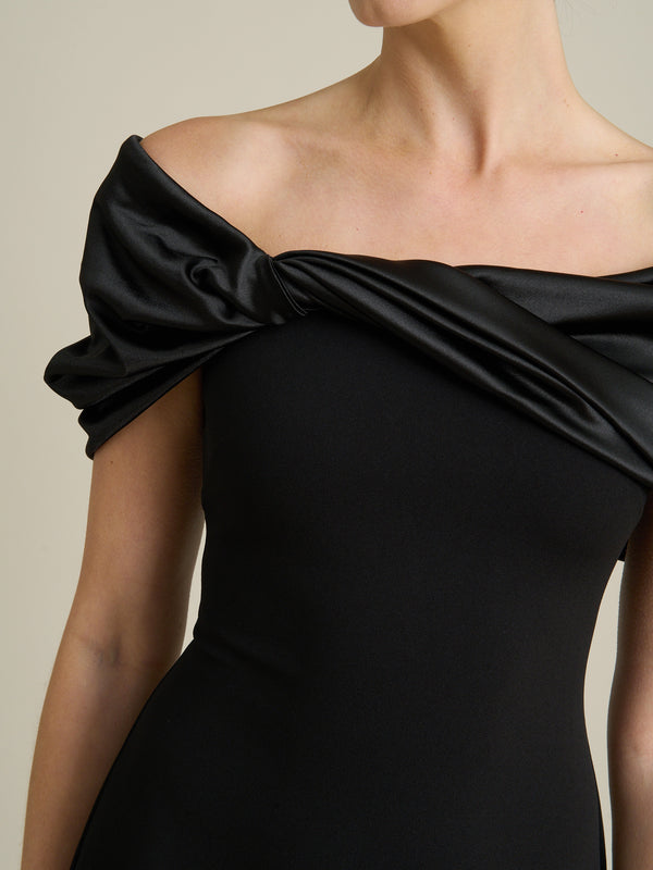 Robin Off Shoulder Draped Maxi Dress