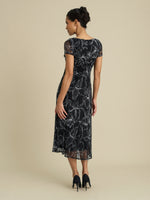 Rori Floral Print Mesh Midi Dress