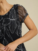 Rori Floral Print Mesh Midi Dress