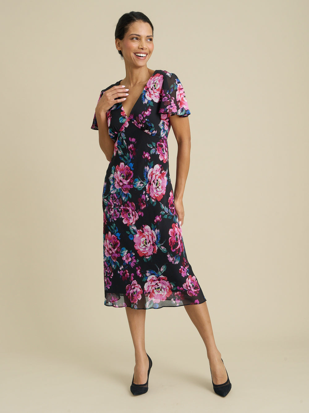Rosabelle Floral Print Midi Dress