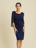 Ryder Jersey And Chiffon Wrap Dress