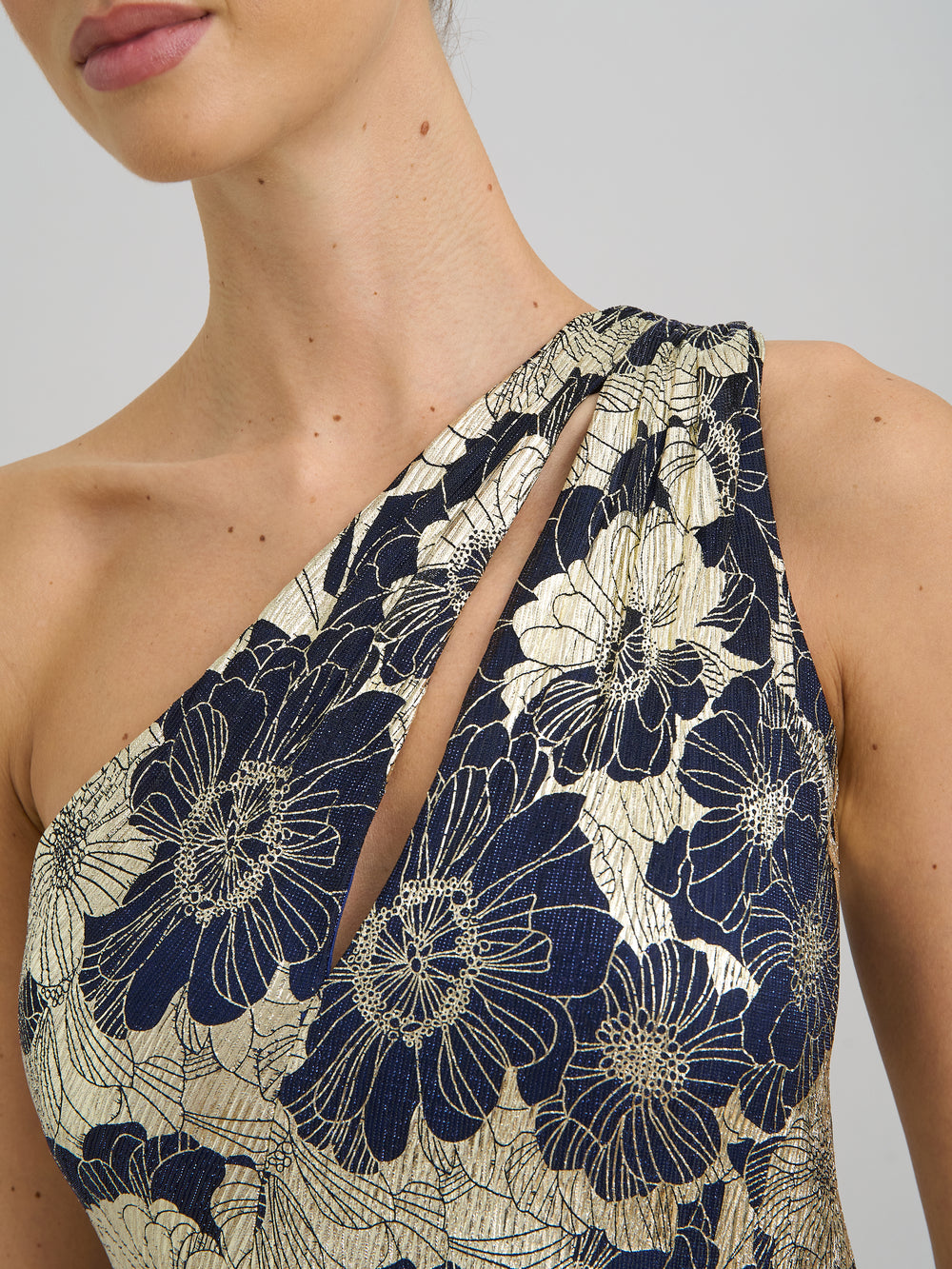 Sabina One Shoulder Floral Maxi Dress