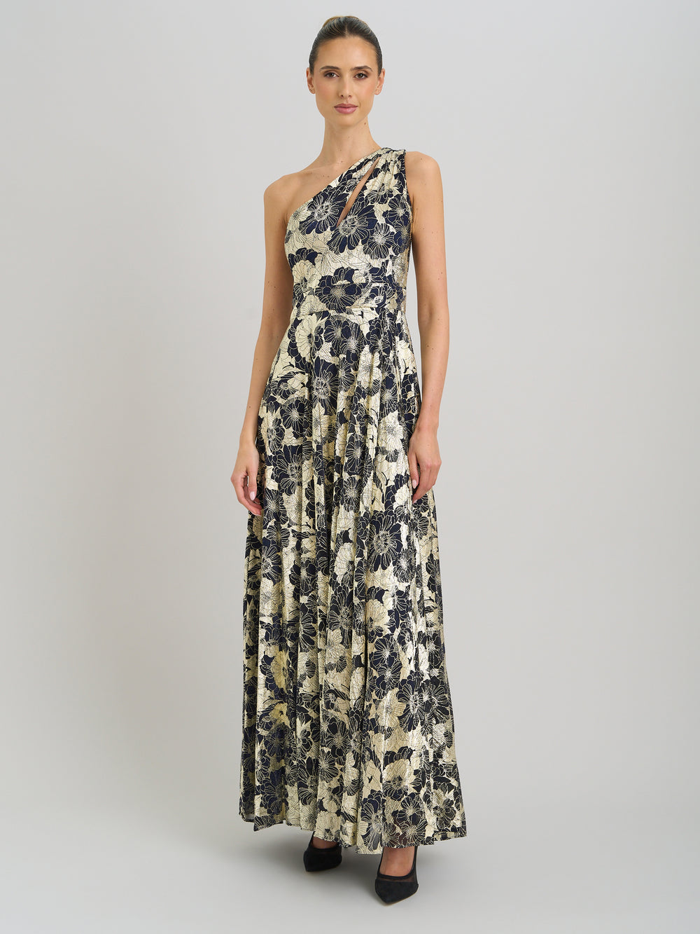 Sabina One Shoulder Floral Maxi Dress