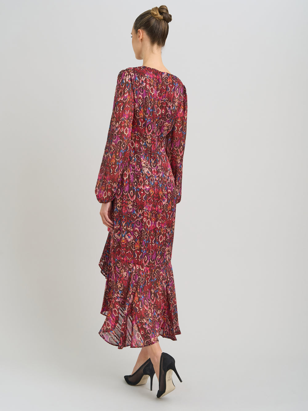 Sharron Printed Wrap Midi Dress