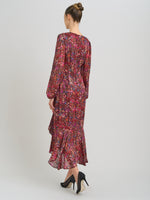 Sharron Printed Wrap Midi Dress