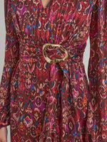 Sharron Printed Wrap Midi Dress