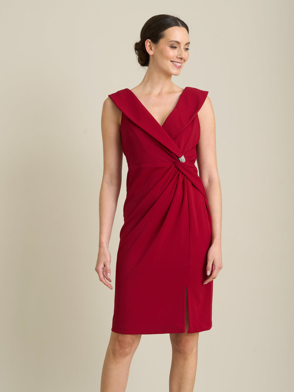Solange Ruched Wrap Dress