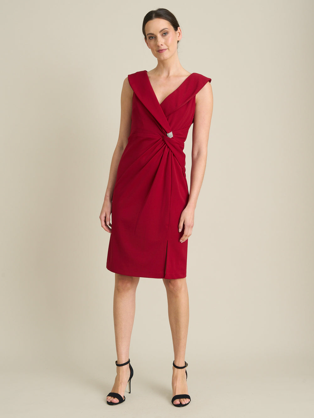 Solange Ruched Wrap Dress