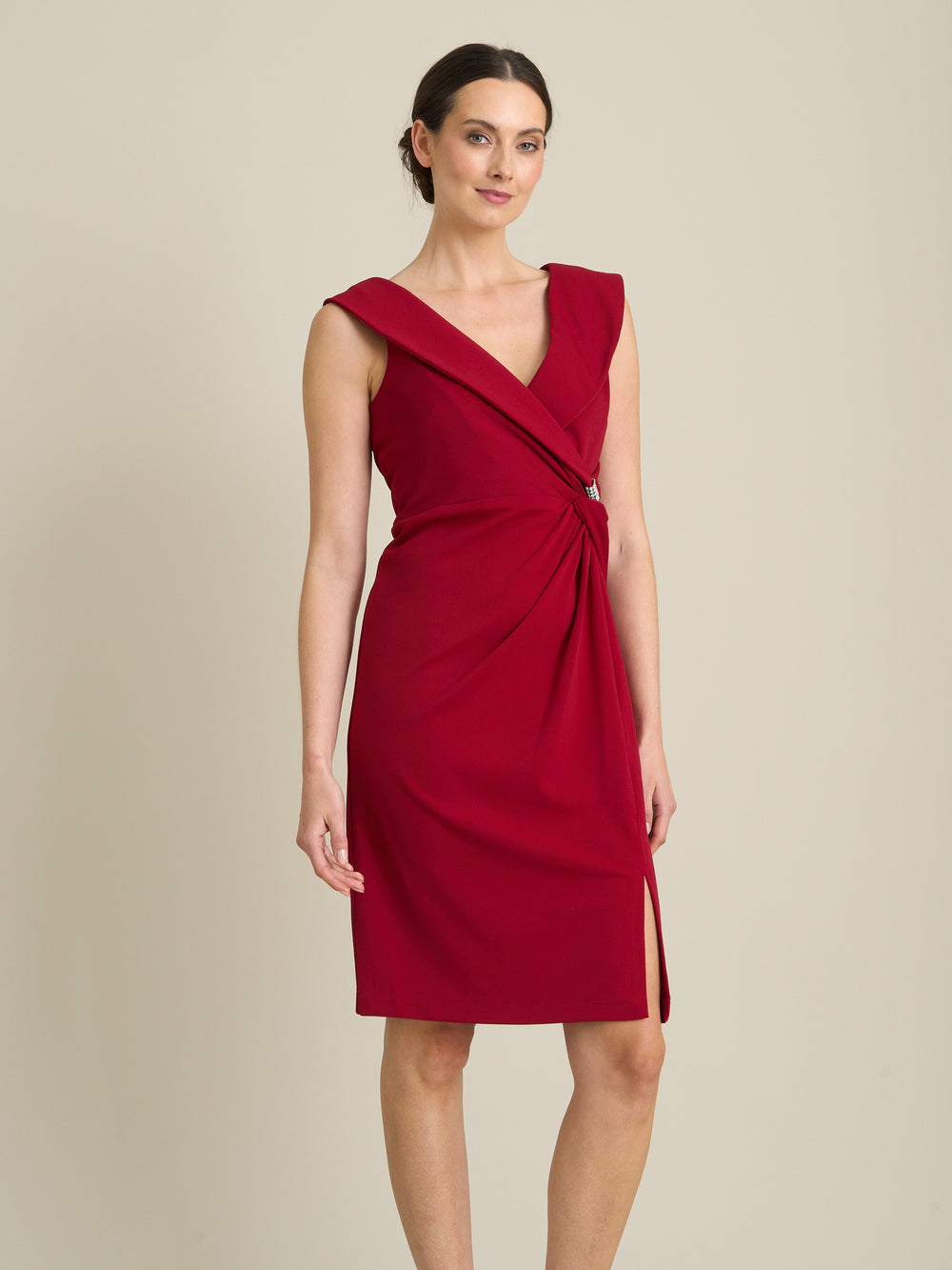 Solange Ruched Wrap Dress