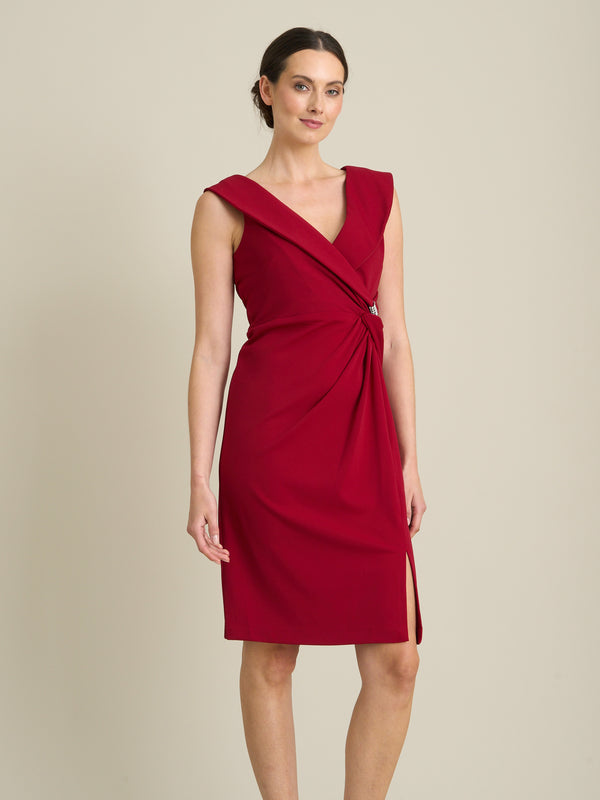Solange Ruched Wrap Dress