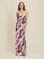Sudie Floral Satin Maxi Dress