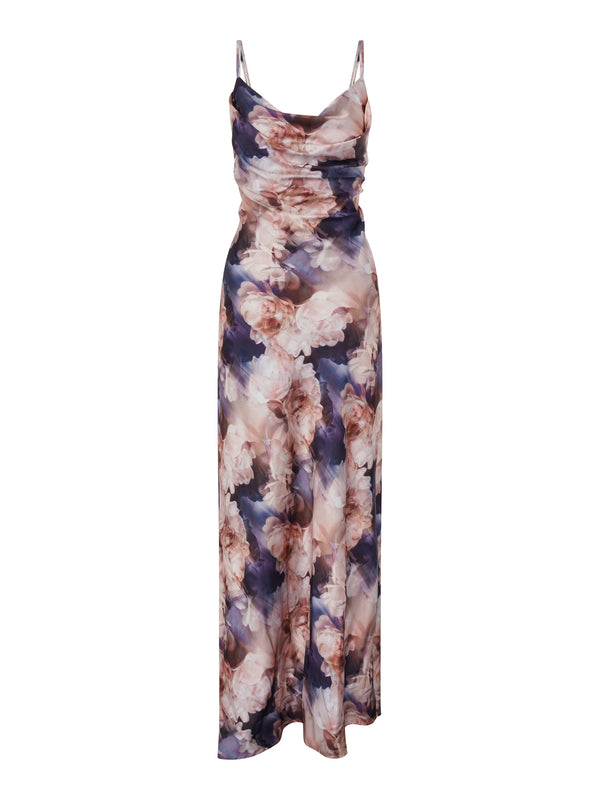 Sudie Floral Satin Maxi Dress