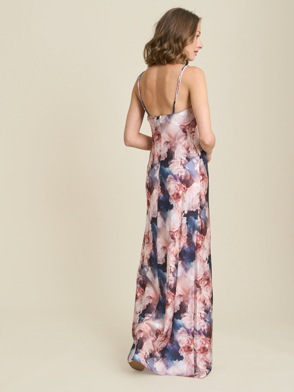 Sudie Floral Satin Maxi Dress