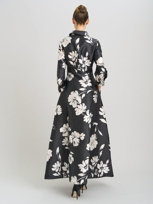 Steph Floral Belt Tie Maxi Dress