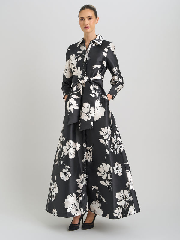 Steph Floral Belt Tie Maxi Dress