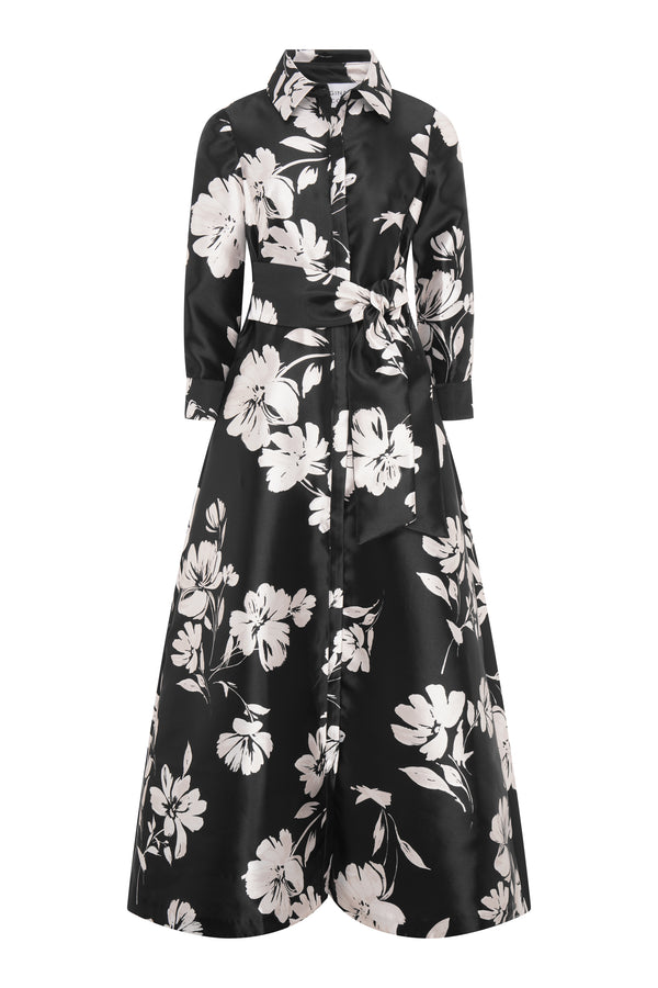 Steph Floral Belt Tie Maxi Dress