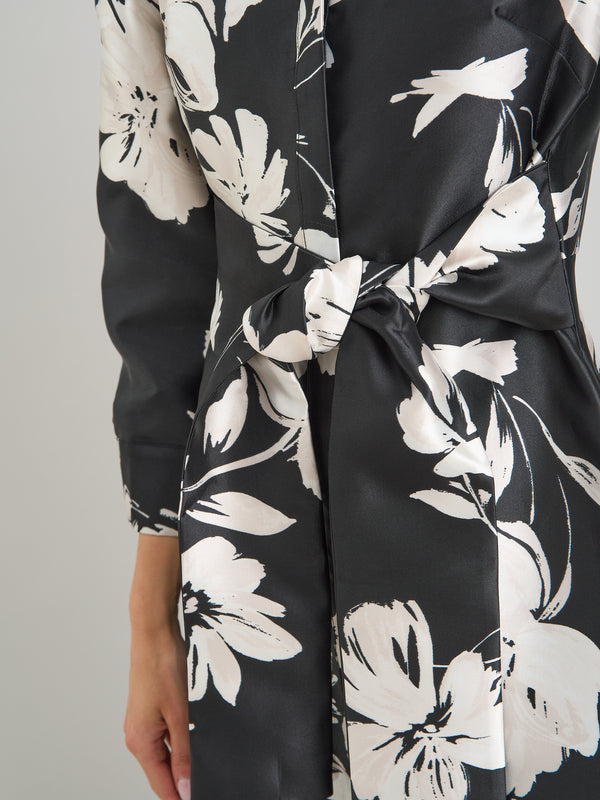 Steph Floral Belt Tie Maxi Dress