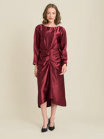 Tara Satin Midi Dress