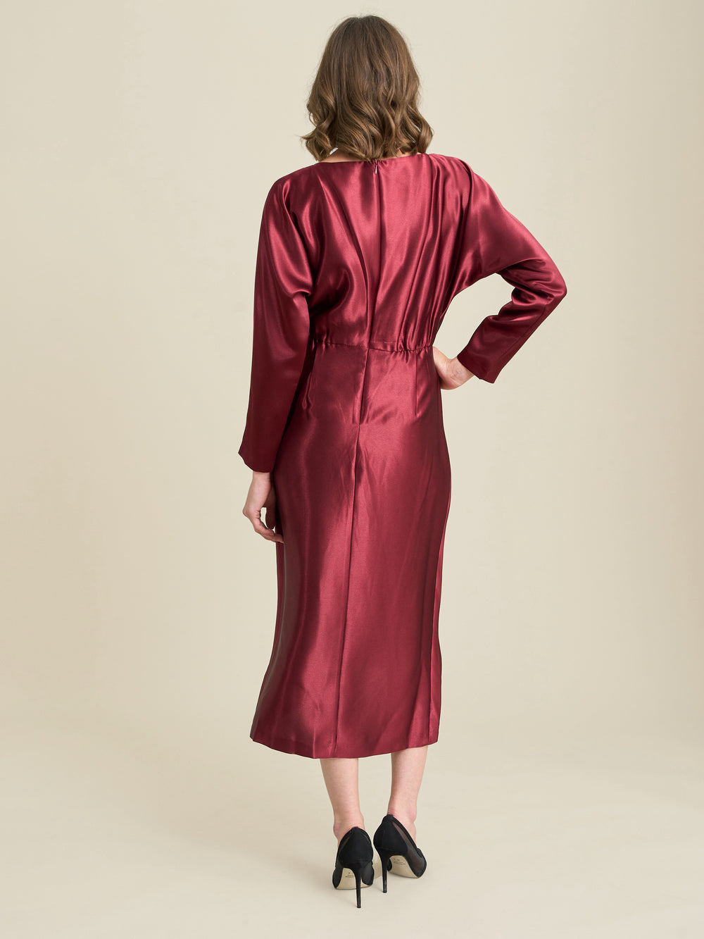 Tara Satin Midi Dress
