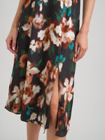 Taryn Floral Print High Neck Midi Dress