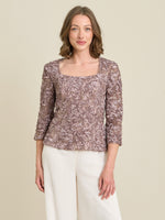 Tonia Embellished Lace Blouse