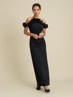 Toni Ruffle Off Shoulder Maxi Dress