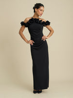 Toni Ruffle Off Shoulder Maxi Dress