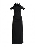 Toni Ruffle Off Shoulder Maxi Dress